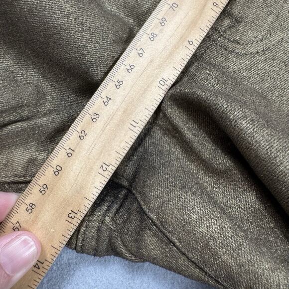 Ralph Lauren Gold Metallic High Rise Skinny Ankle Jeans Women’s 18 Super Stretch - Picture 15 of 16